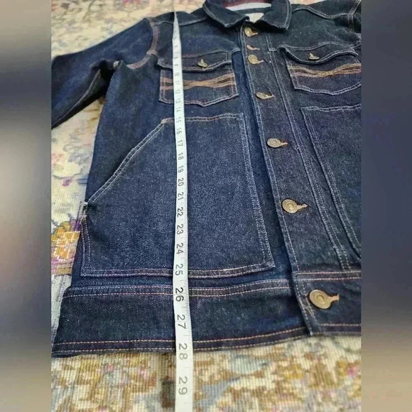 Blue Ranchwear Men's Denim Dark Blue Jean Jacket, sz LG - Picture 6 of 12